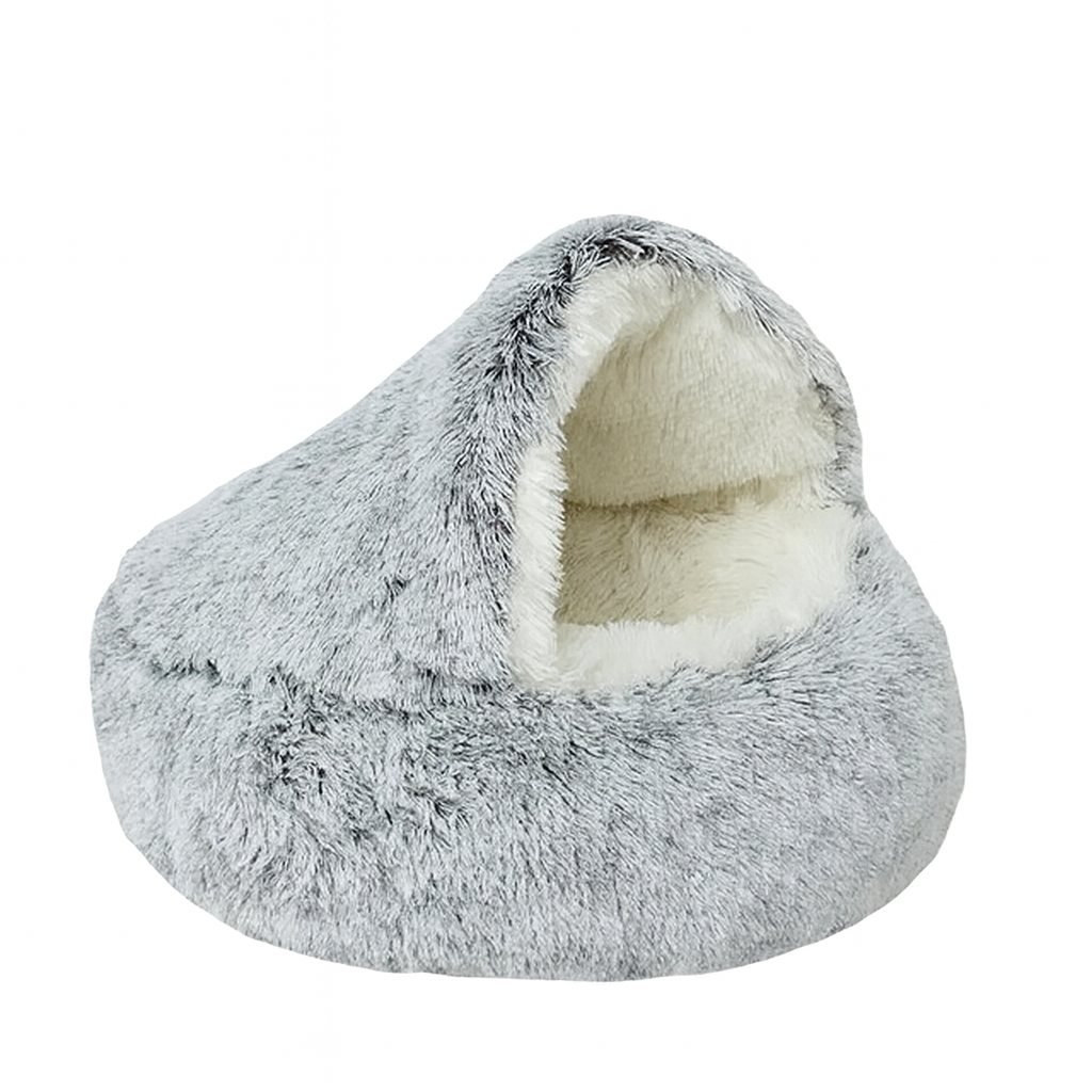 2-in-1 Cat Cave Bed – Plush Hideaway & Cosy Bed