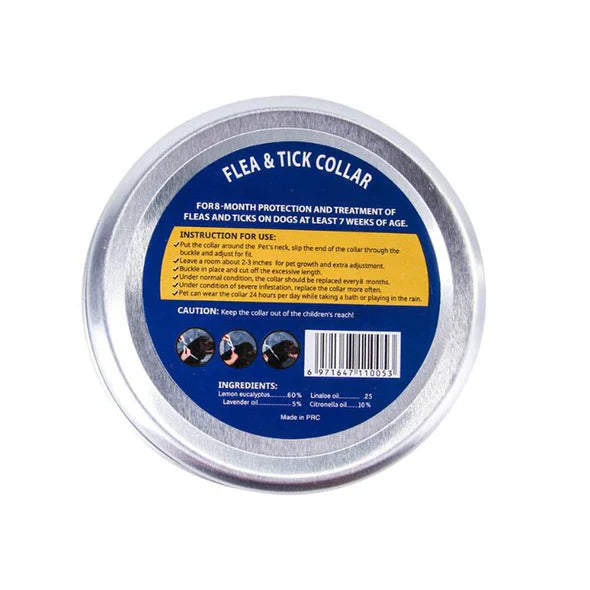 Natural Flea & Tick Collar for Dogs & Cats – 8 Months Protection