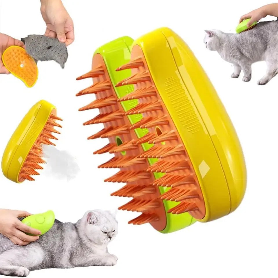 Pet Steam Brush – Gentle Grooming & Coat Care