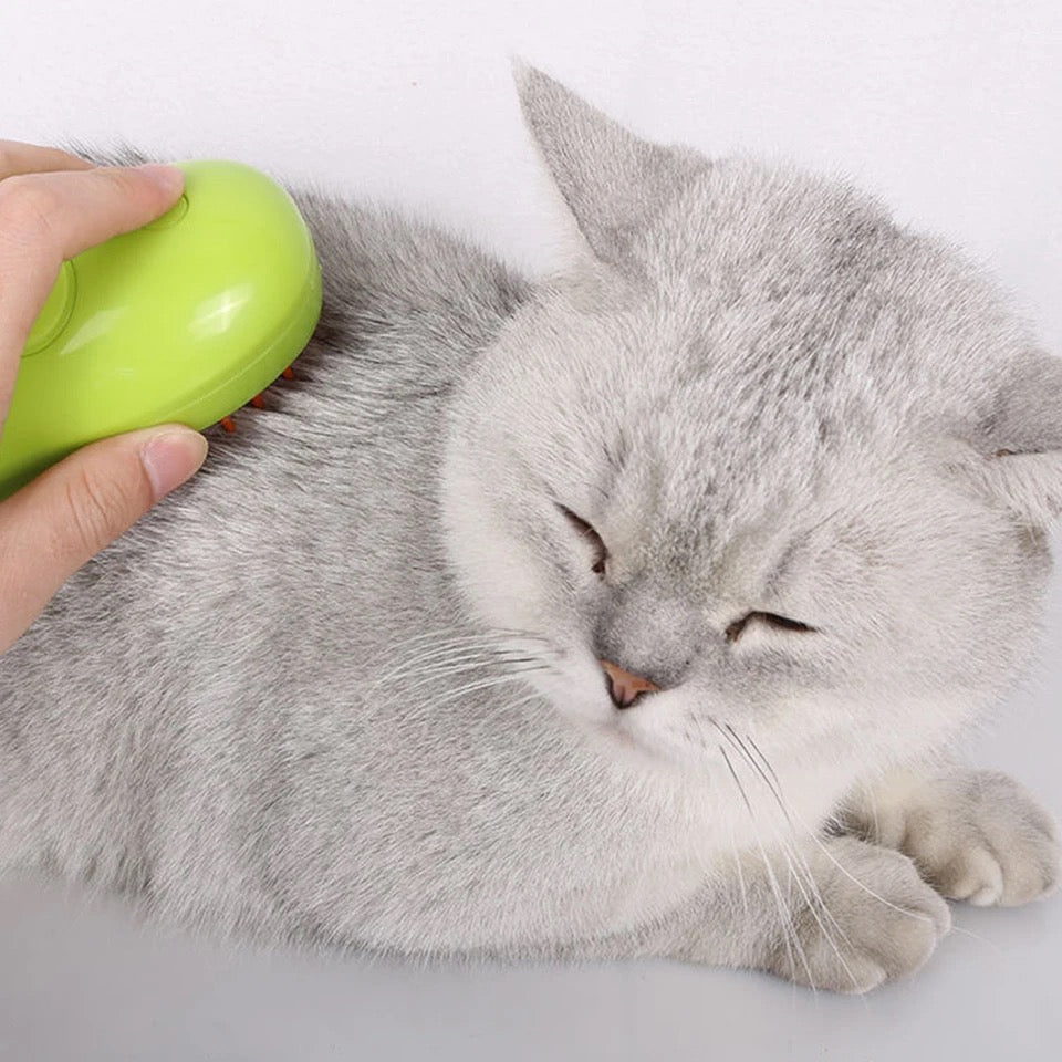Pet Steam Brush – Gentle Grooming & Coat Care