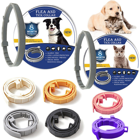 Natural Flea & Tick Collar for Dogs & Cats – 8 Months Protection