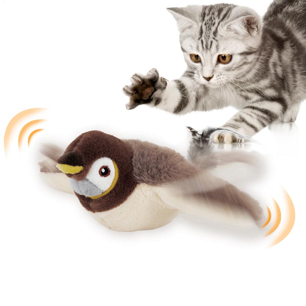 Fluttering Bird Cat Toy – Interactive Play for Indoor Cats