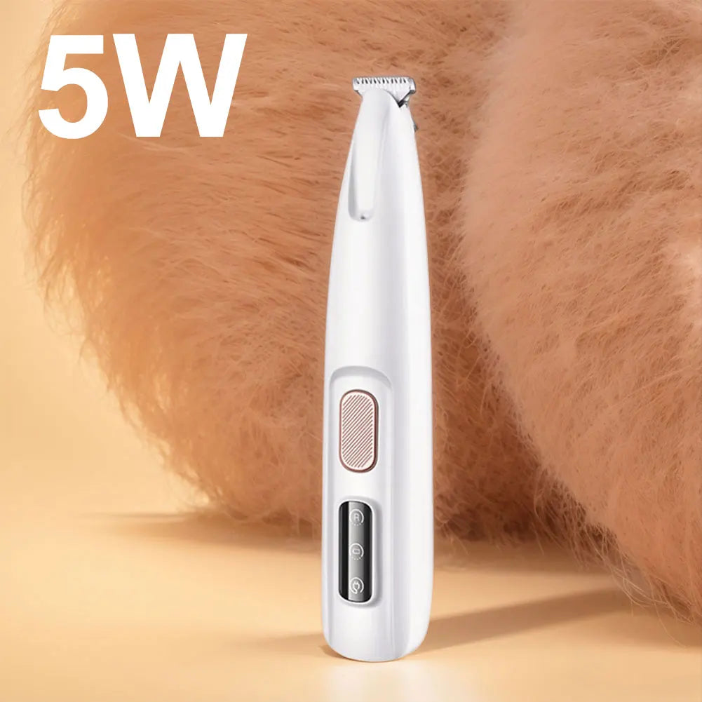 Pet Paw Trimmer with LED Light – Cordless Grooming Clipper