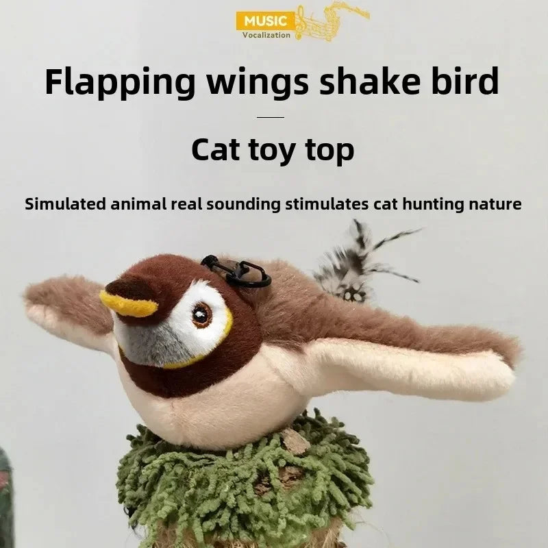 Fluttering Bird Cat Toy – Interactive Play for Indoor Cats