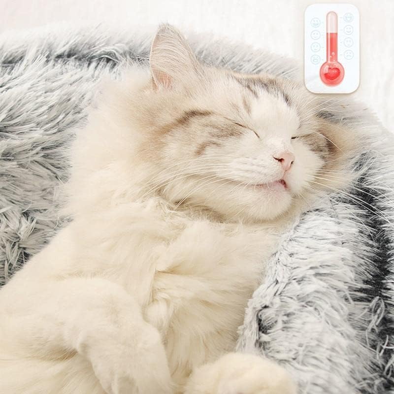 2-in-1 Cat Cave Bed – Plush Hideaway & Cosy Bed