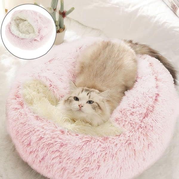 2-in-1 Cat Cave Bed – Plush Hideaway & Cosy Bed