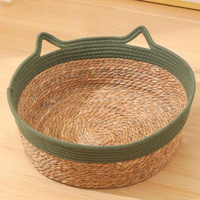 Handwoven Cotton Rope Cat Bed – Stylish & Cosy