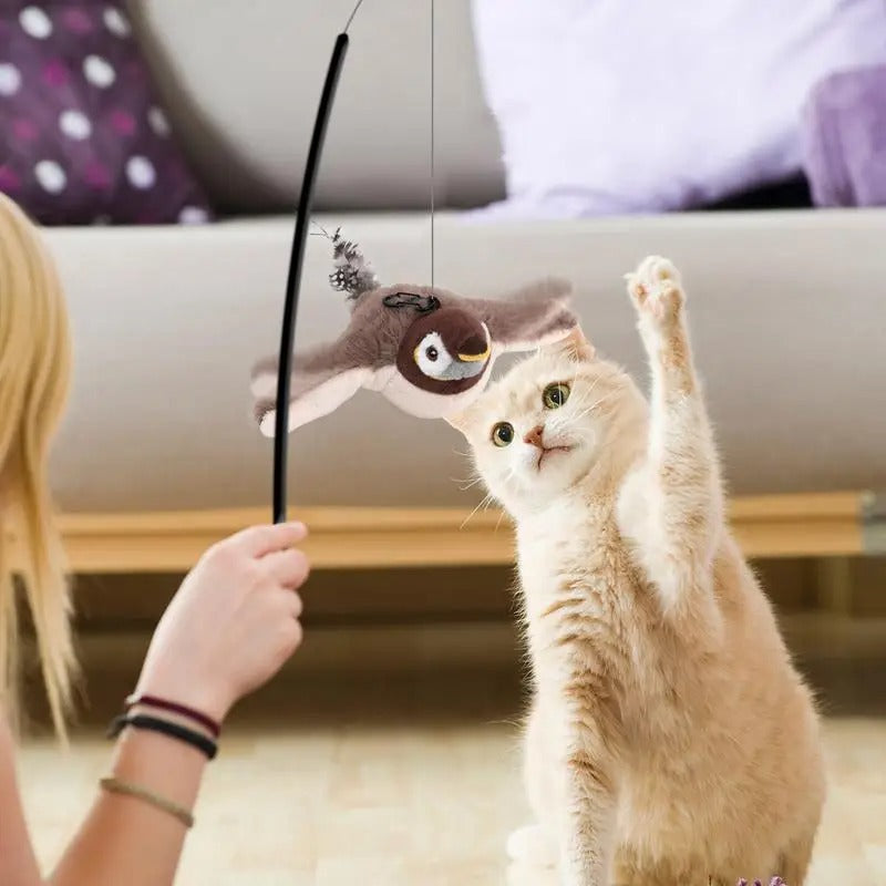 Fluttering Bird Cat Toy – Interactive Play for Indoor Cats