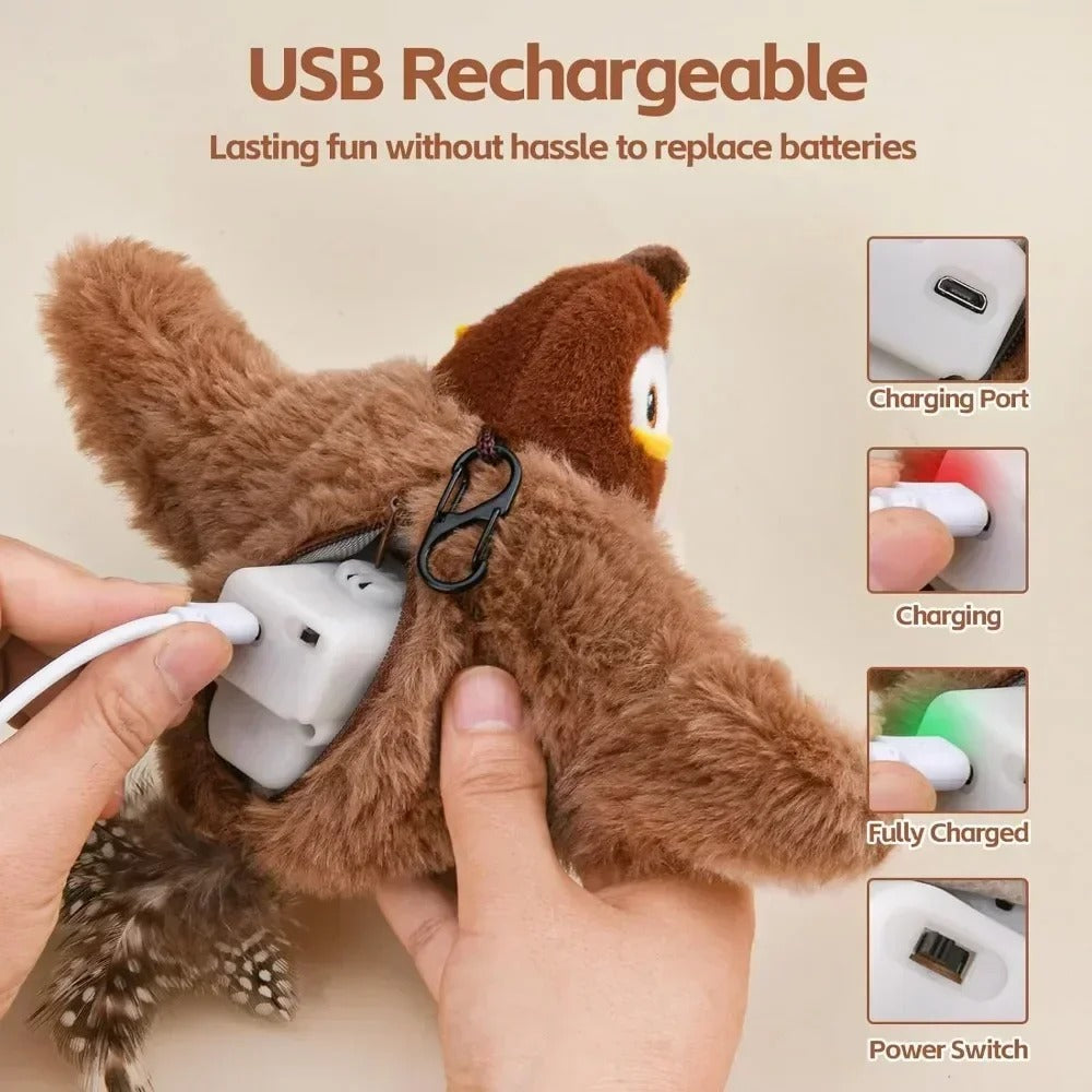 Fluttering Bird Cat Toy – Interactive Play for Indoor Cats