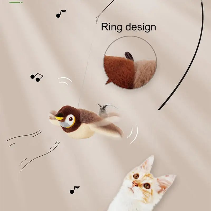 Fluttering Bird Cat Toy – Interactive Play for Indoor Cats