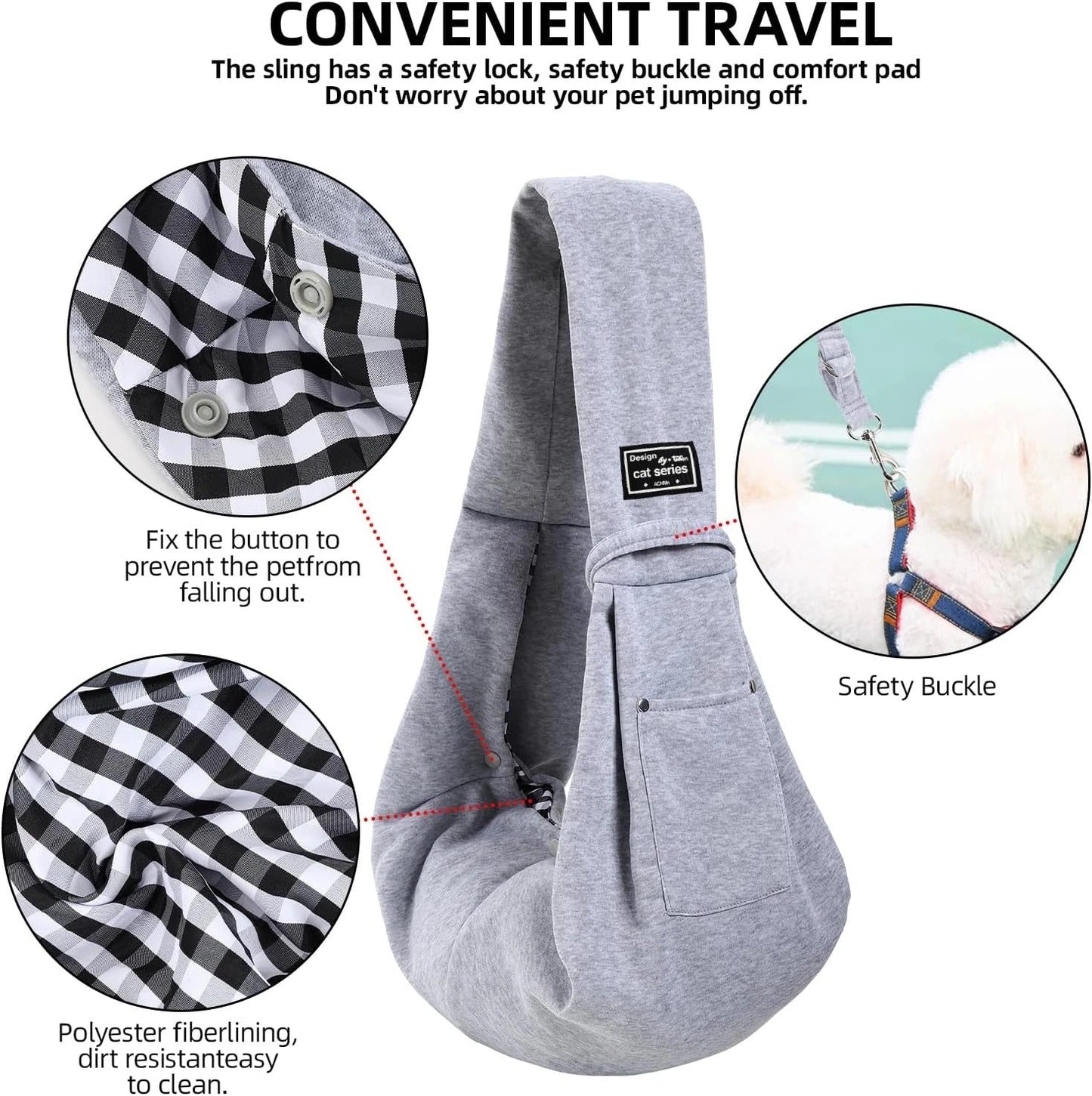 Cotton Dog Carrier Bag – Comfortable & Safe Travel Tote