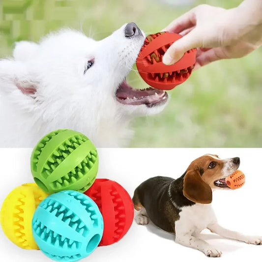 Dog Chew Ball with Treat Dispenser – Dental & Play Toy