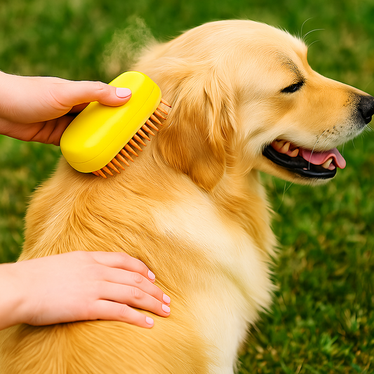 Pet Steam Brush – Gentle Grooming & Coat Care