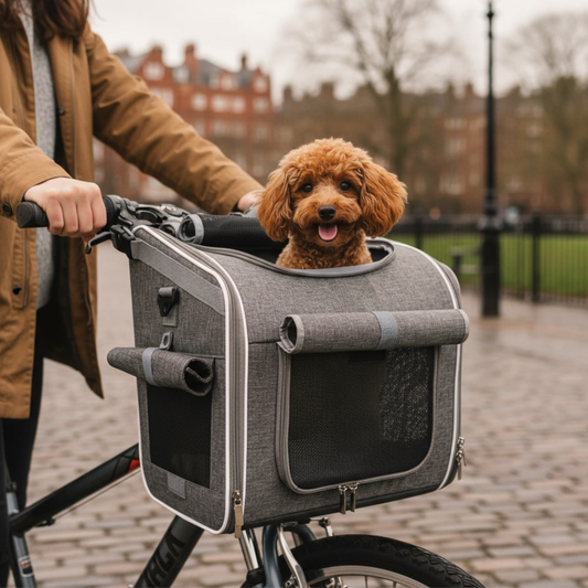 3-in-1 Dog Bike Carrier – Basket, Travel Bag & Car Seat