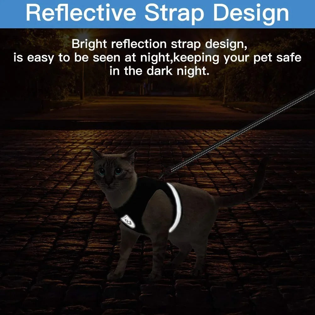 SecurePaws™ Escape-Proof Cat Harness & Leash Set