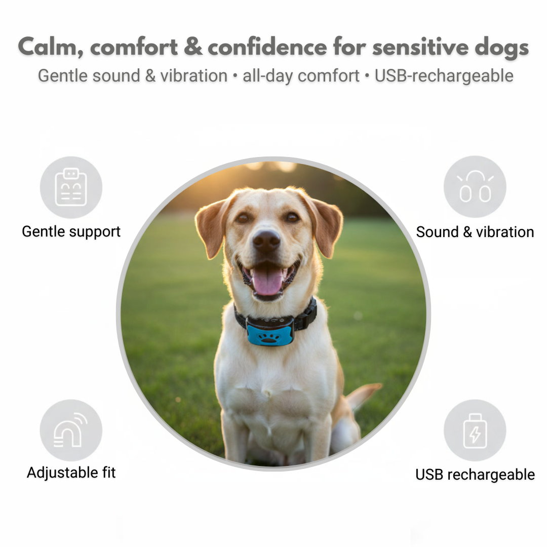Calming Dog Collar – Gentle Vibration & Sound Support