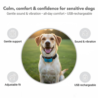 Calming Dog Collar – Gentle Vibration & Sound Support