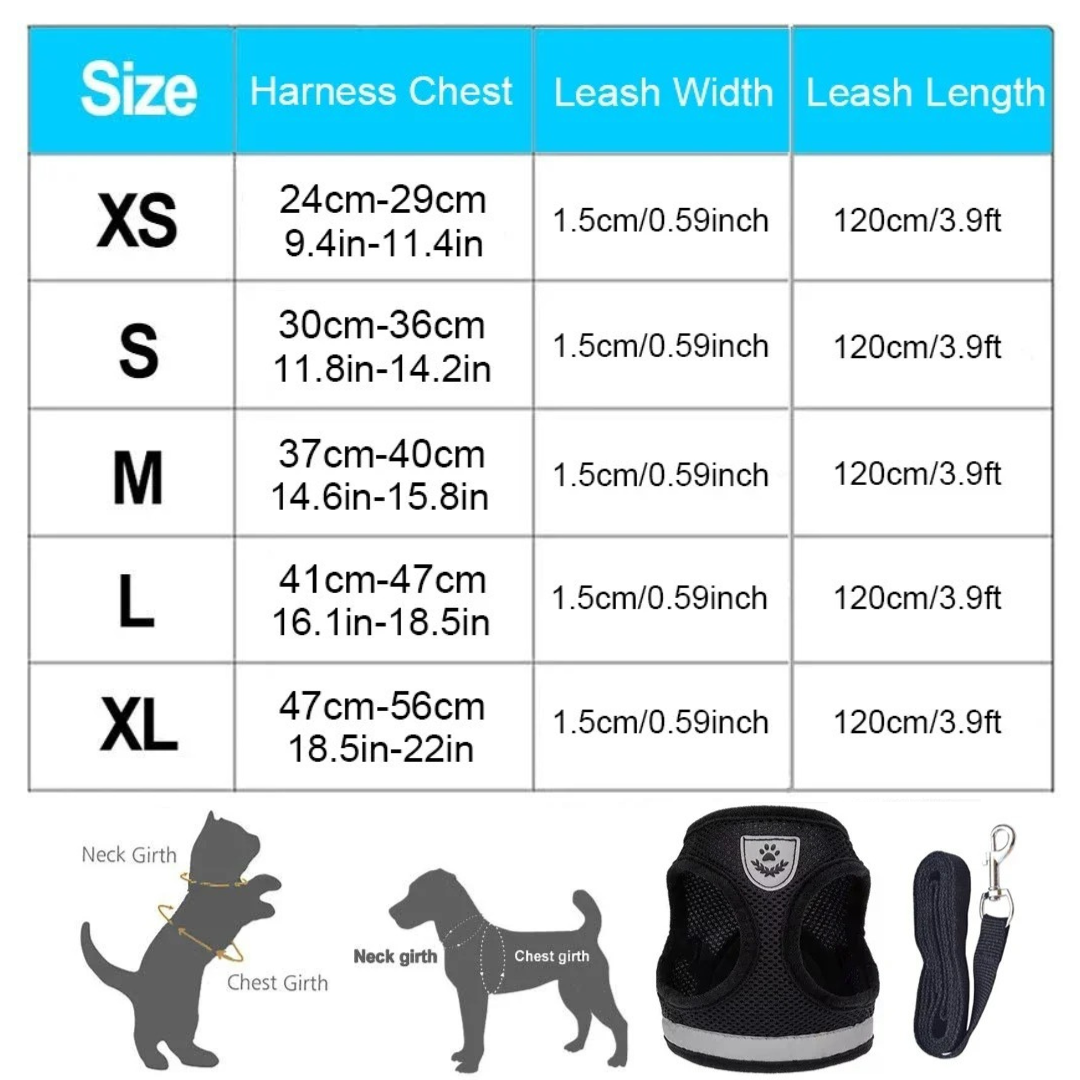 Cat Harness with Leash – Ergonomic, Breathable & Escape-Resistant