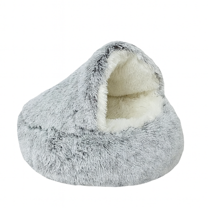 2-in-1 Cat Cave Bed – Plush Hideaway & Cosy Bed
