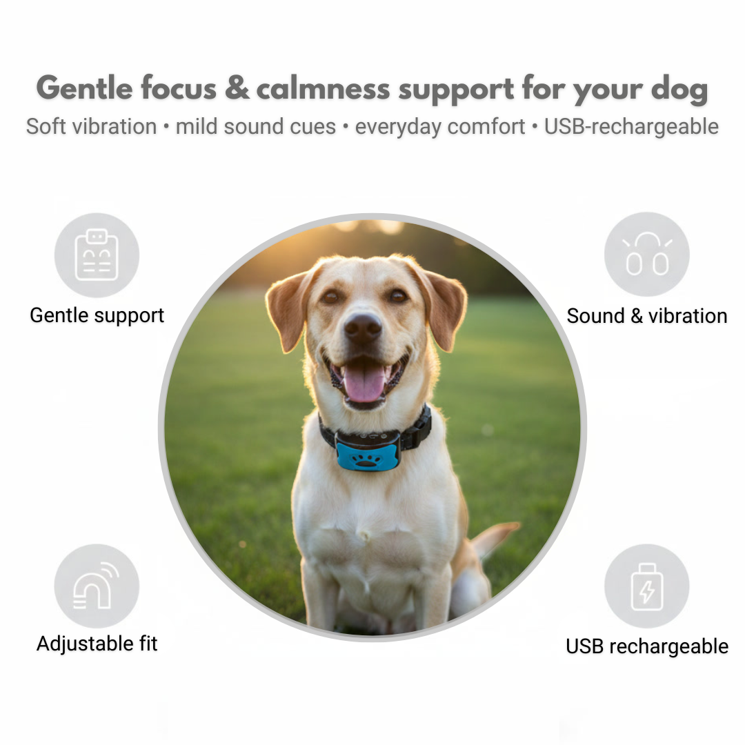 Focus Support Dog Collar – Gentle Vibration & Sound