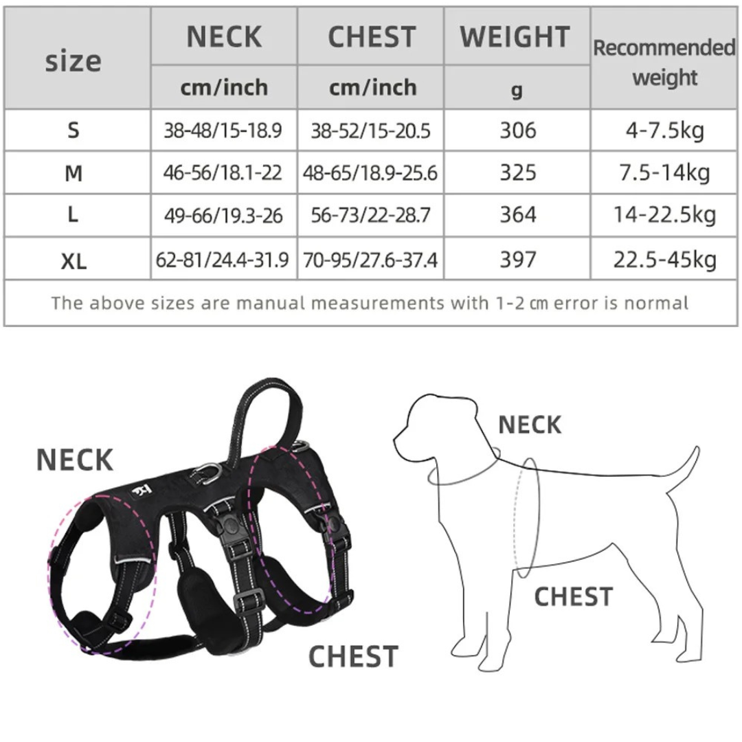 No-Pull Dog Harness – Escape-Proof & Reflective