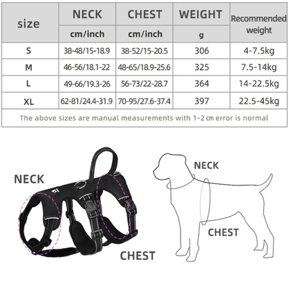 No-Pull Dog Harness – Escape-Proof & Reflective