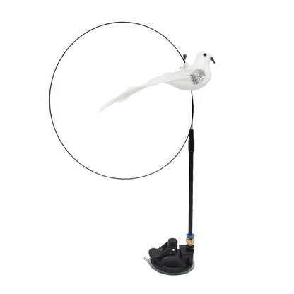 Interactive Cat Toy – Feather Bird Wand for Hunting Fun