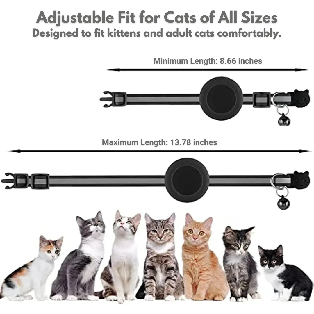 Reflective Cat Collar with Safety Breakaway & GPS Holder