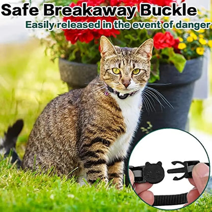 Reflective Cat Collar with Safety Breakaway & GPS Holder