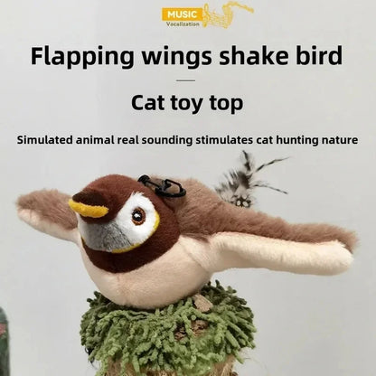 Fluttering Bird Cat Toy – Interactive Play for Indoor Cats