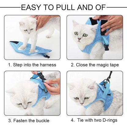 Cat Harness with Leash – Escape-Proof & Comfortable
