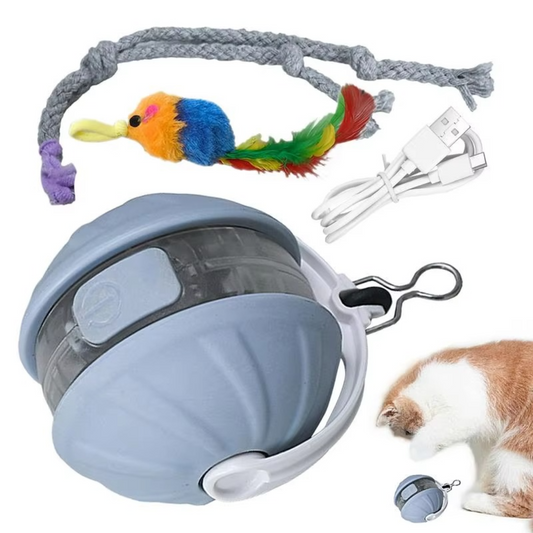 3in1 Interactive Cat Laser Toy Ball with Feather