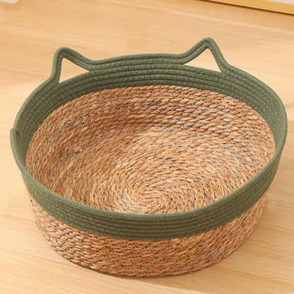Handwoven Cotton Rope Cat Bed – Stylish & Cosy