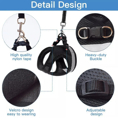SecurePaws™ Escape-Proof Cat Harness & Leash Set